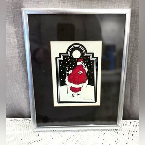 Rare Vintage Lavoie Art Deco Christmas Fashion Picture